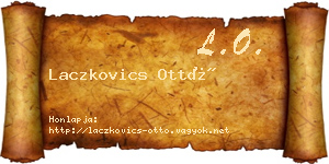 Laczkovics Ottó névjegykártya